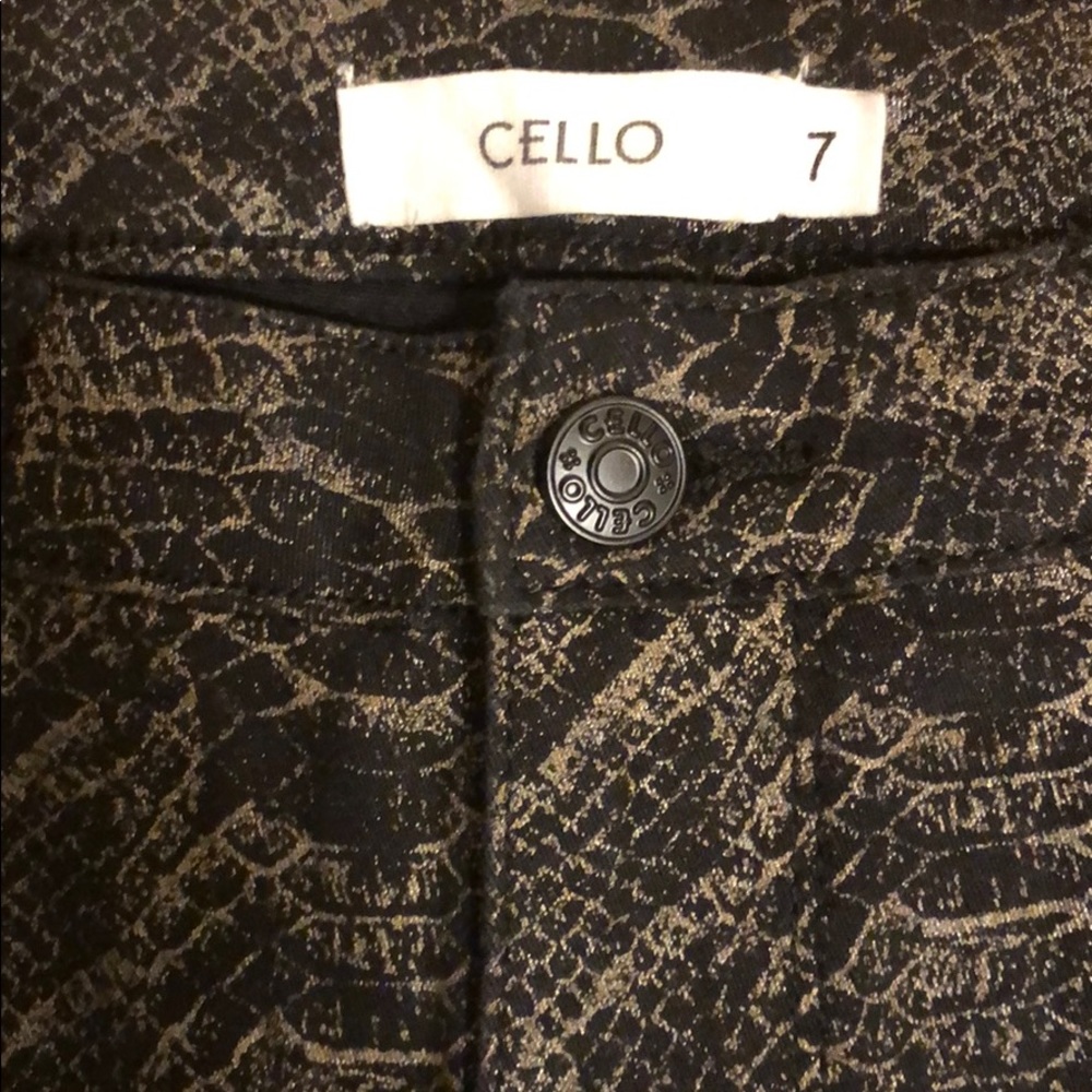 Snake print high rise skinny pants